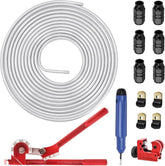 EVILENERGY EVIL ENERGY  Aluminum Coiled Fuel Line Hard Tubing Kit 1060 Grade Aluminum Tube 25FT (3/8 5/16 inch)